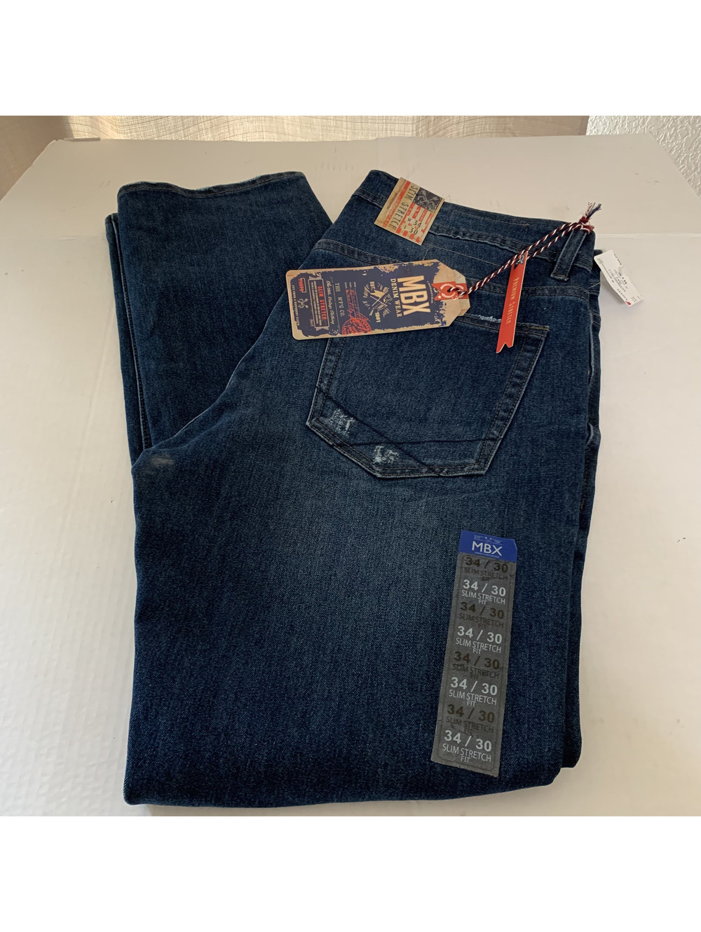 Men's MBX Slim Stretch Low Rise Waist Straight Fit Jeans